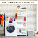 2 Pack Laundry Detergent Holder Detergent Cup Holder Drip Catcher Soap Tray Laundry Soap Dispenser for Fabric Softener Container - Rear View