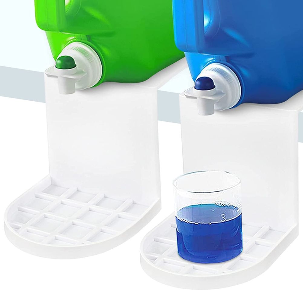 2 Pack Laundry Detergent Holder Detergent Cup Holder Drip Catcher Soap Tray Laundry Soap Dispenser for Fabric Softener Container