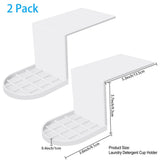 2 Pack Laundry Detergent Holder Detergent Cup Holder Drip Catcher Soap Tray Laundry Soap Dispenser for Fabric Softener Container