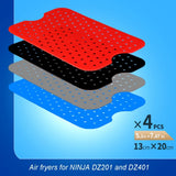 Reusable Double Basket Air Fryer Liners Non Stick Silicone Air Fryer Liners Kitchen Accessories for Dual Basket Air Fryers - 45-Degree Angle