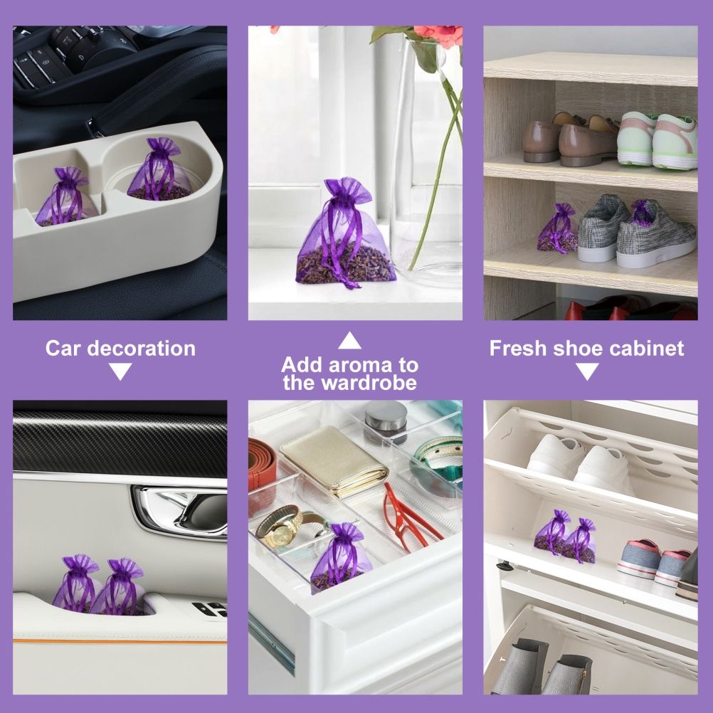 10 Pack Lavender Sachets for Drawers and Closets Perfect for Car Room Air Refreshing Fragrance Sachets Bag