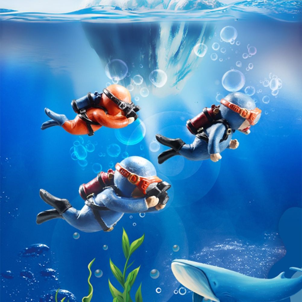Aquarium Miniature Decoration Diver Figure Fish Tank Decoration Landscape Aquarium Accessories