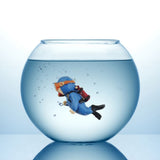 Aquarium Miniature Decoration Diver Figure Fish Tank Decoration Landscape Aquarium Accessories - Rear View