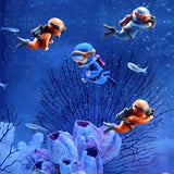 Aquarium Miniature Decoration Diver Figure Fish Tank Decoration Landscape Aquarium Accessories
