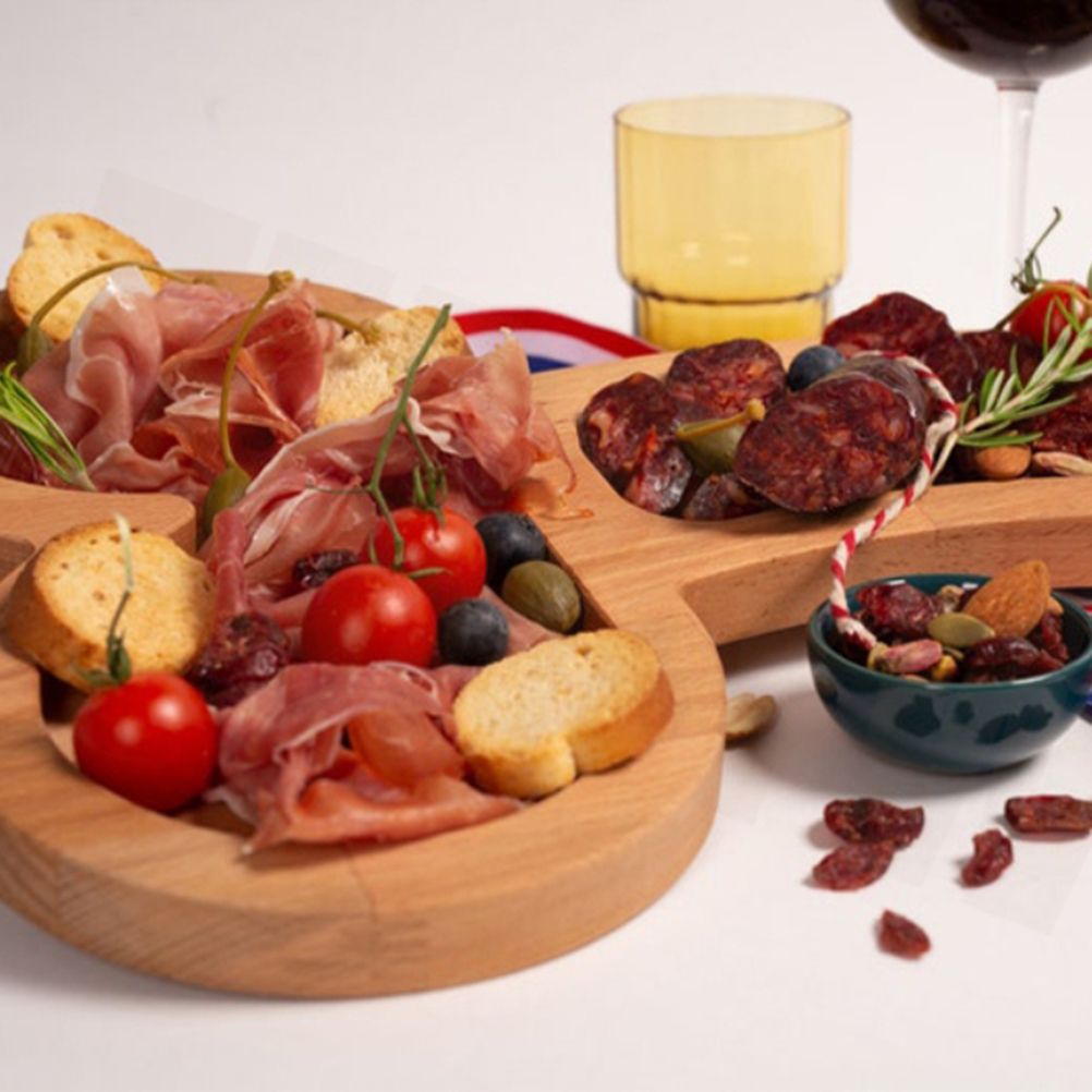 Wooden Food Tray Appetizer Tray Unique Shaped Wooden Serving Tray Decoration for Party Holiday Home Warming