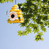 Beehive Bird Houses Outside Iron Hanging Birdhouses Garden Bird Nest Houses for Small Sized Bird - Extra Image