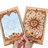 Sun XIX Tarot Card Mirrors Wooden Tarot Mirror Home Ornament