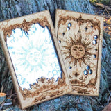 Sun XIX Tarot Card Mirrors Wooden Tarot Mirror Home Ornament