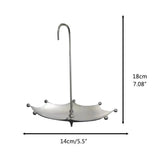 Umbrella Shaped Bird Trough Outdoor Retro Rusty Bird Feeder Bird Bath Hanging Bird Feeder Tray for Outdoors Garden Yard Decoration - Front View