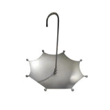 Umbrella Shaped Bird Trough Outdoor Retro Rusty Bird Feeder Bird Bath Hanging Bird Feeder Tray for Outdoors Garden Yard Decoration - Side View