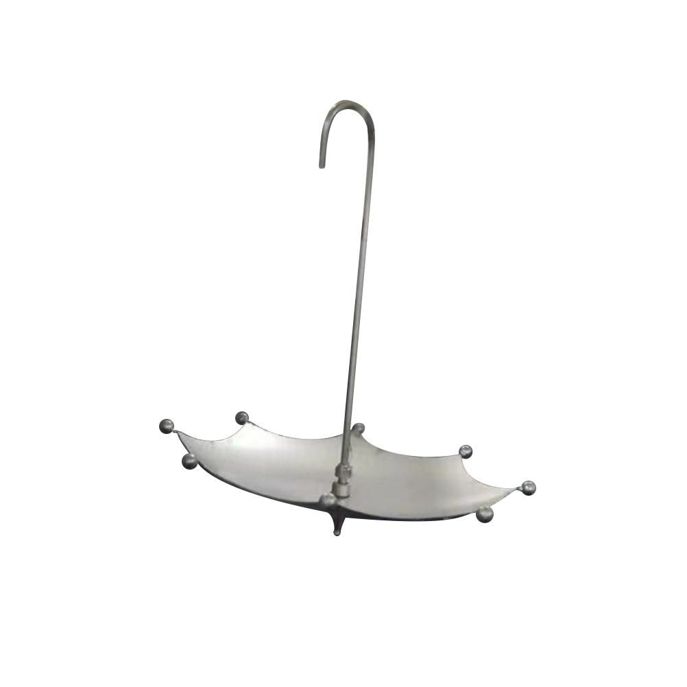 Umbrella Shaped Bird Trough Outdoor Retro Rusty Bird Feeder Bird Bath Hanging Bird Feeder Tray for Outdoors Garden Yard Decoration