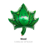 Weed Balloons Birthday Party Supplies Aluminum Foil Latex Balloon Weed Leaves Balloons Weed Party Decorations for Adults
