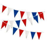 USA Independence Day Red Blue and White Triangular Pennant Banner Bunting Flags Events Decoration