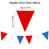 USA Independence Day Red Blue and White Triangular Pennant Banner Bunting Flags Events Decoration