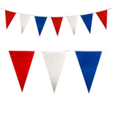 USA Independence Day Red Blue and White Triangular Pennant Banner Bunting Flags Events Decoration