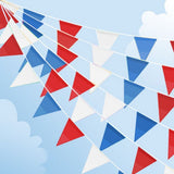 USA Independence Day Red Blue and White Triangular Pennant Banner Bunting Flags Events Decoration