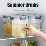 3.5 L Plastic Drink Dispenser Beverage Dispenser with Spigot Iced Juice Dispenser for Fridge Party Daily Use