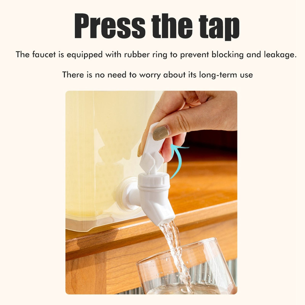 3.5 L Plastic Drink Dispenser Beverage Dispenser with Spigot Iced Juice Dispenser for Fridge Party Daily Use
