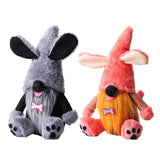 2Pcs Dog Gnomes Dog Paws Bone Doll Swedish Tomte Ornament Plush Puppy Tiered Tray Decoration Home Kitchen Farmhouse Drcor