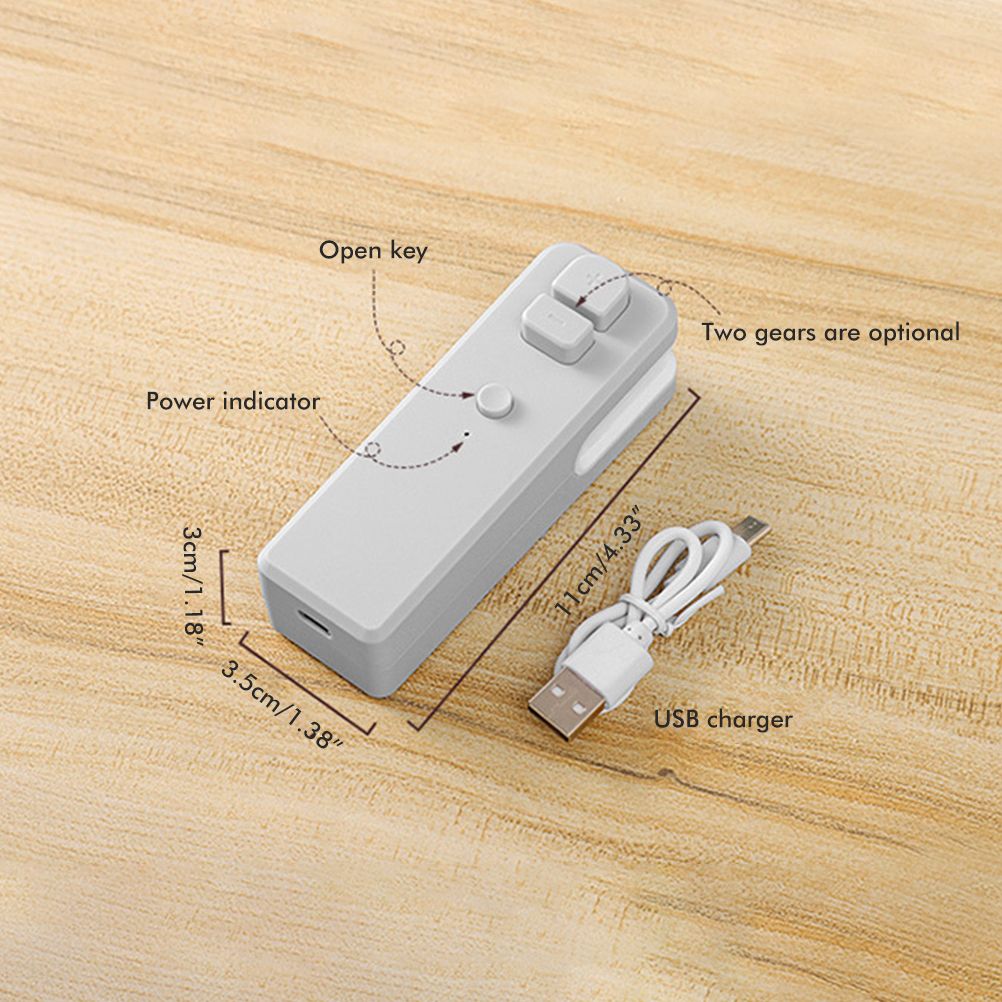 Mini Bag Sealer Rechargeable Heat Sealer Food Bag Sealer for Food Storage Portable 2 in 1 Sealer and Cutter for Plastic Bags