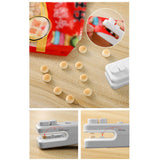 Mini Bag Sealer Rechargeable Heat Sealer Food Bag Sealer for Food Storage Portable 2 in 1 Sealer and Cutter for Plastic Bags - Top-Down View