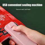 Mini Bag Sealer Rechargeable Heat Sealer Food Bag Sealer for Food Storage Portable 2 in 1 Sealer and Cutter for Plastic Bags