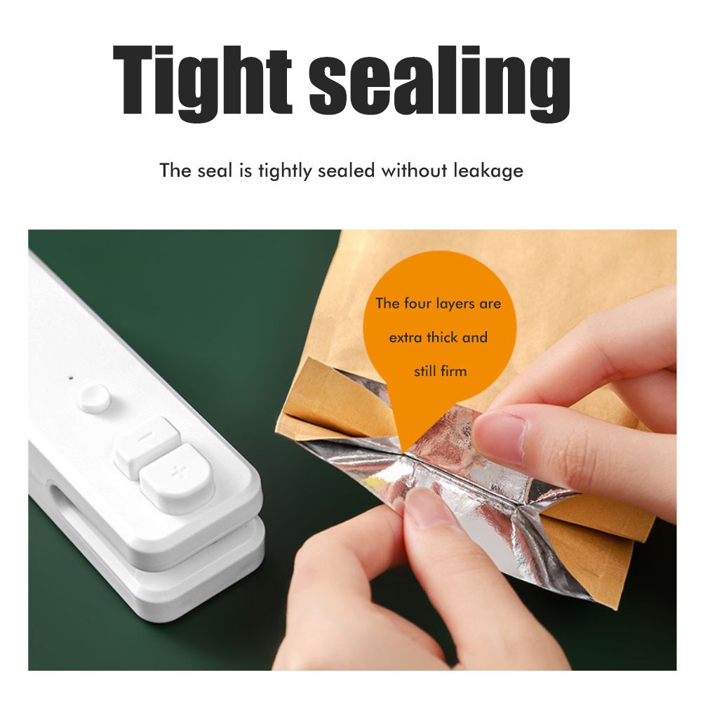 Mini Bag Sealer Rechargeable Heat Sealer Food Bag Sealer for Food Storage Portable 2 in 1 Sealer and Cutter for Plastic Bags