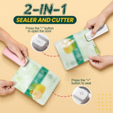 Mini Bag Sealer Rechargeable Heat Sealer Food Bag Sealer for Food Storage Portable 2 in 1 Sealer and Cutter for Plastic Bags - Extra Image