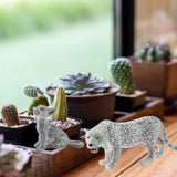 4 Pieces Snow Leopard Figurine PVC Realistic Snow Leopards Miniature Wild Animals Model Action Figure for Clooection