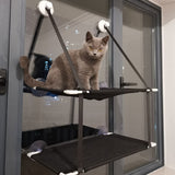 Double Layer Cat Window Hammock Cat Window Perch Strong Suction Cups Cat Hammock for Window Kitty Sunny Seat