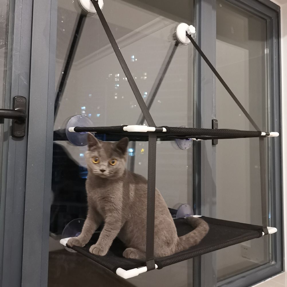 Double Layer Cat Window Hammock Cat Window Perch Strong Suction Cups Cat Hammock for Window Kitty Sunny Seat