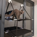 Double Layer Cat Window Hammock Cat Window Perch Strong Suction Cups Cat Hammock for Window Kitty Sunny Seat - Extra Image