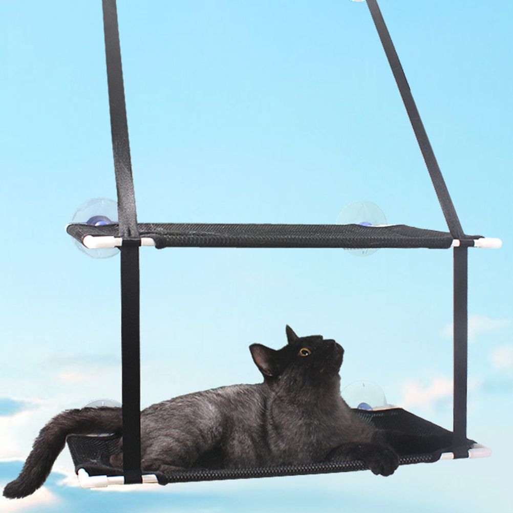 Double Layer Cat Window Hammock Cat Window Perch Strong Suction Cups Cat Hammock for Window Kitty Sunny Seat