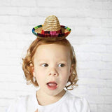 3 Pack Cinco De Mayo Fiesta Headbands Party Decorations Non Woven and Straw Sombrero Party Hats Photo Booth Props for Kids Pet