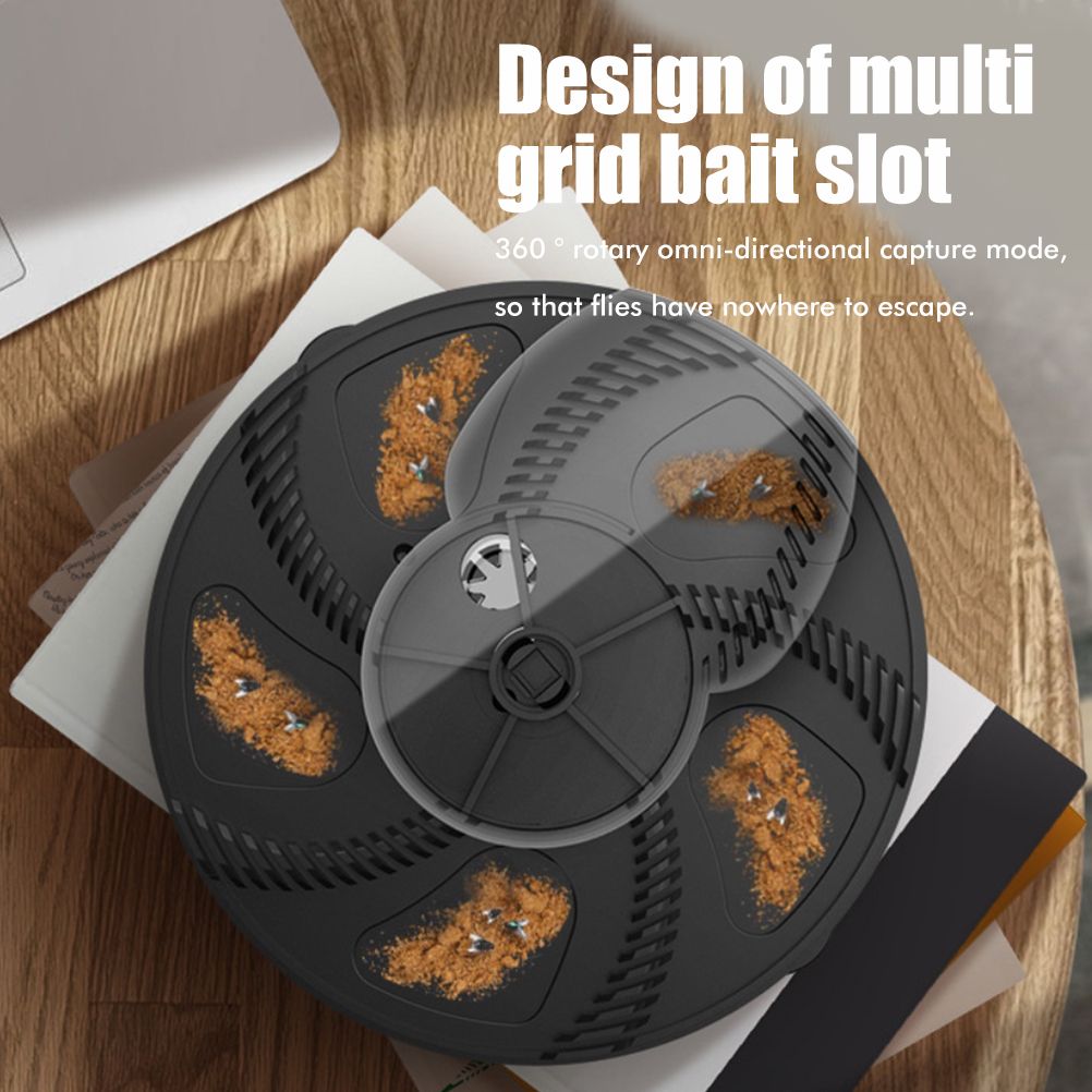 Electric Automatic Rotating Fly Trap Rechargeable Powerful Household Fly Trap for Family Indoor Use
