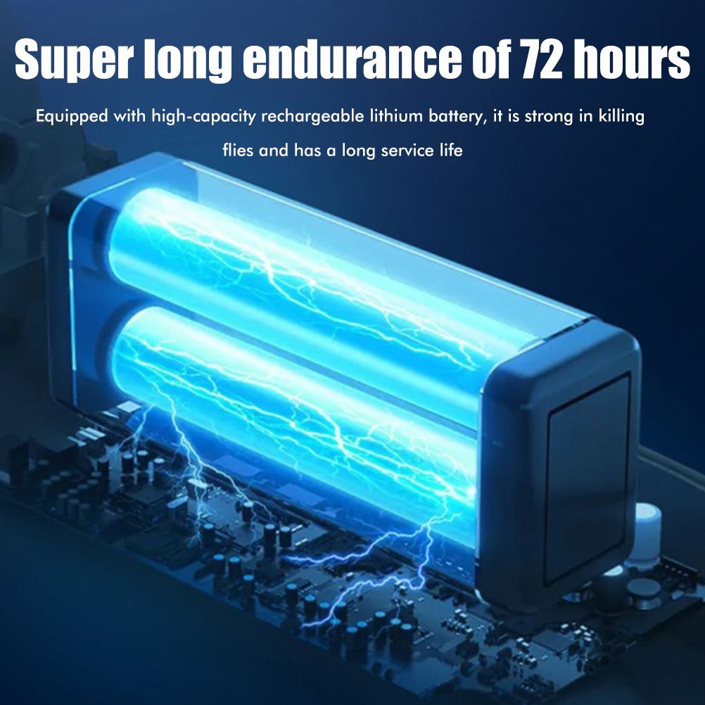 Electric Automatic Rotating Fly Trap Rechargeable Powerful Household Fly Trap for Family Indoor Use