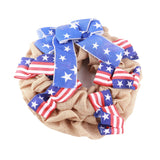 Patriotic Independence Day Wreath for Front Door 4th of July Wreath Memorial Day Wreath Summer Hanging Garland Home Decor - Side View