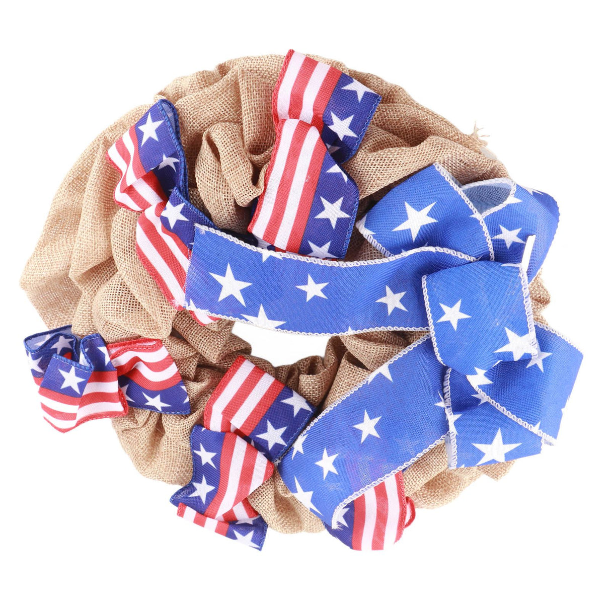 Patriotic Independence Day Wreath for Front Door 4th of July Wreath Memorial Day Wreath Summer Hanging Garland Home Decor