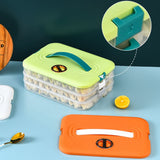 Refrigerator Food Shelf Dumpling Storage Box 3 Layered Stackable Food Storage Box Tray Container with Lid - Extra Image