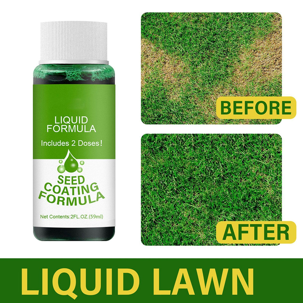 2 Pack Lawn Liquid Home Garden Courtyard Lawn Greening Agent