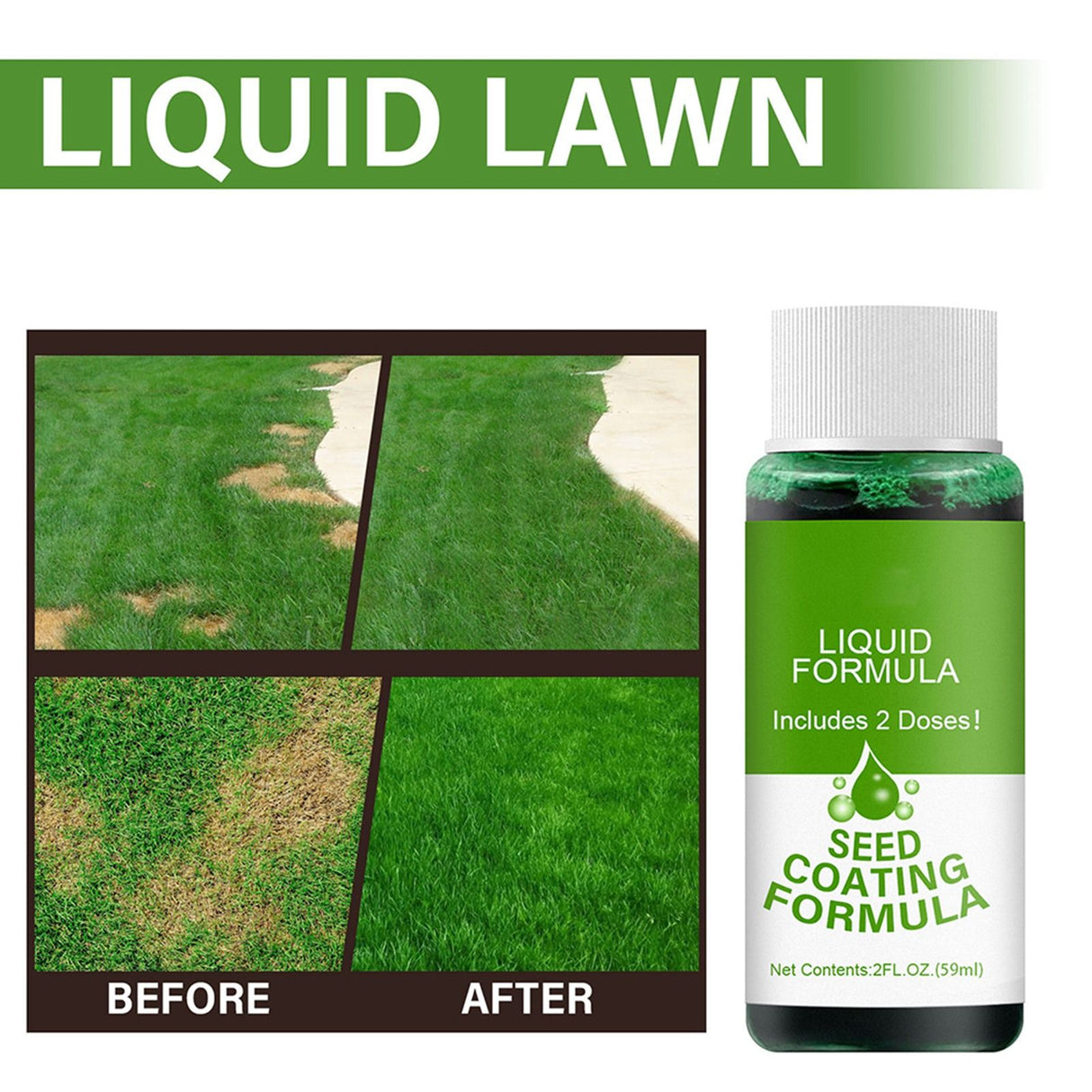 2 Pack Lawn Liquid Home Garden Courtyard Lawn Greening Agent