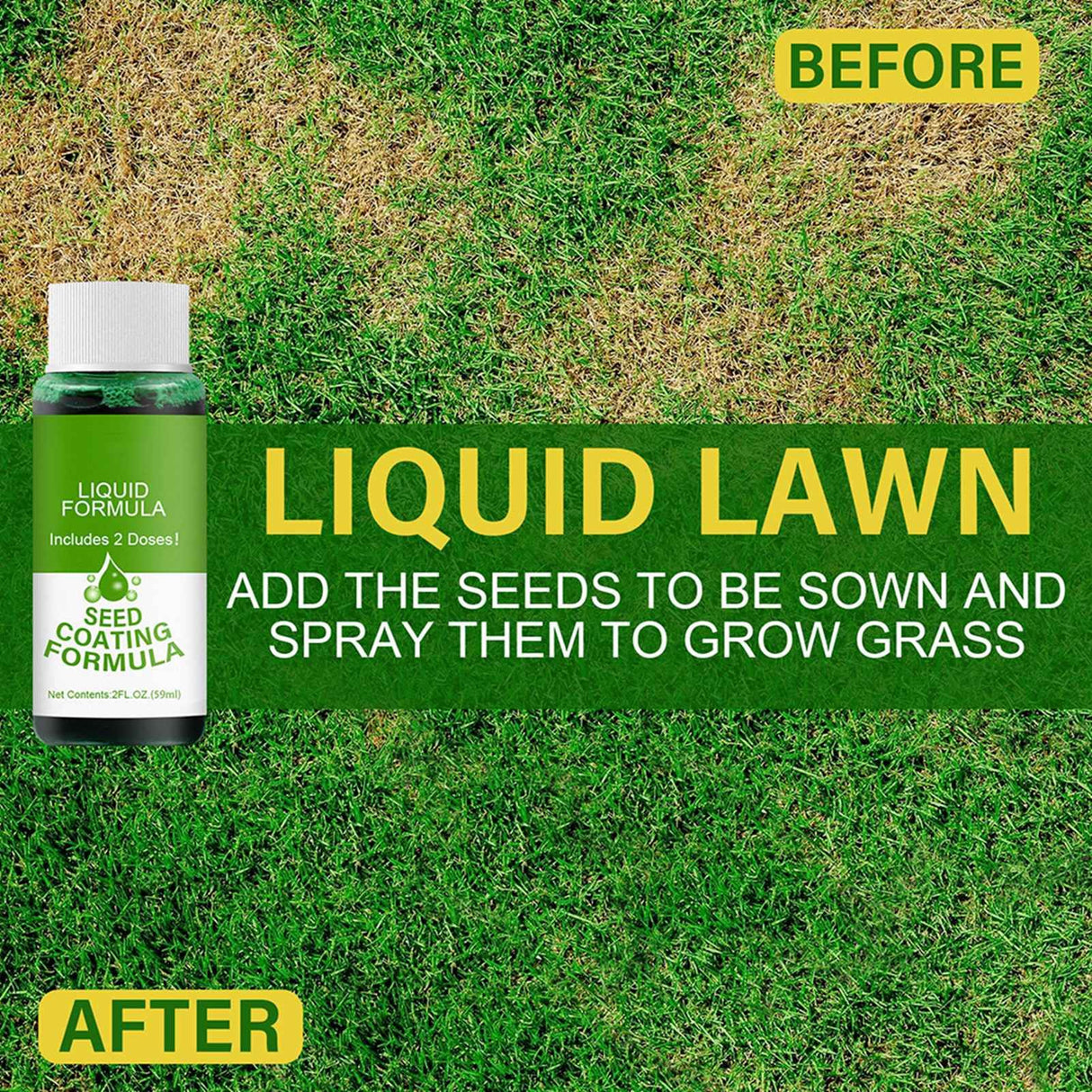 2 Pack Lawn Liquid Home Garden Courtyard Lawn Greening Agent