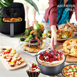 Air Fryer Rack for Air Fryer 304 Stainless Steel Food Dehydrator Rack Toast Rack Grill Air Fryer Accessories - Top-Down View