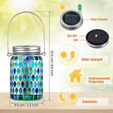 Mosaic Solar Lights Outdoor Hanging Lanterns Waterproof Mosaic Solar Lanterns Outdoor Solar Night Lights Table Lamps Decoration - Side View