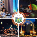 Mosaic Solar Lights Outdoor Hanging Lanterns Waterproof Mosaic Solar Lanterns Outdoor Solar Night Lights Table Lamps Decoration - 45-Degree Angle