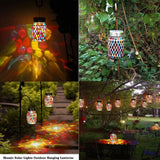 Mosaic Solar Lights Outdoor Hanging Lanterns Waterproof Mosaic Solar Lanterns Outdoor Solar Night Lights Table Lamps Decoration