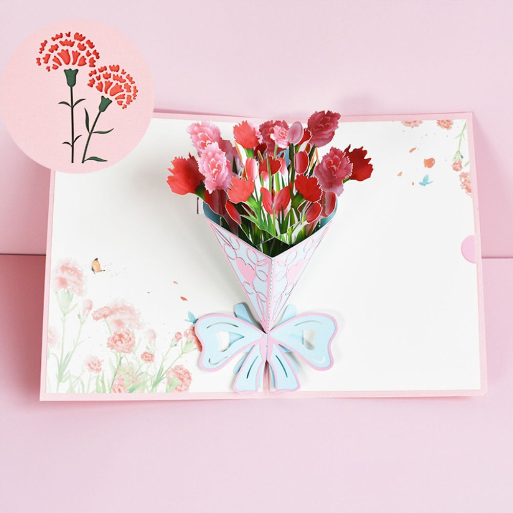 Happy Mother's Day 3D Up Card Spring Gardening Flower Theme Gift for Mom Wife