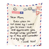 Mother's Day Father's Day Letter Printed Throw Blanket Gifts Soft Flannel Blanket for Bed Couch Living Room
