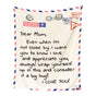 Mother's Day Father's Day Letter Printed Throw Blanket Gifts Soft Flannel Blanket for Bed Couch Living Room