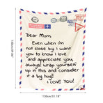 Mother's Day Father's Day Letter Printed Throw Blanket Gifts Soft Flannel Blanket for Bed Couch Living Room